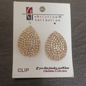 Gold Clip Earrings